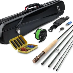 4-Piece Carbon Fiber Fly Fishing Rod & Reel Combo