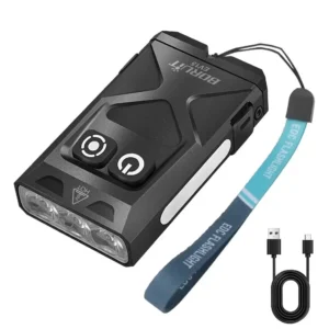 BORUiT EV15 LED UV EDC Flashlight Magnet Keychain