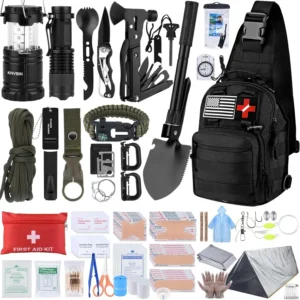 250-Piece Survival Kit with First Aid, Tactical Gear,