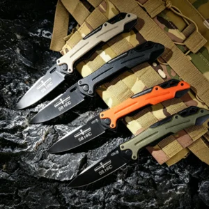 Portable outdoor folding knife, fruit knife, pocket knife, tactical EDC utility knife.