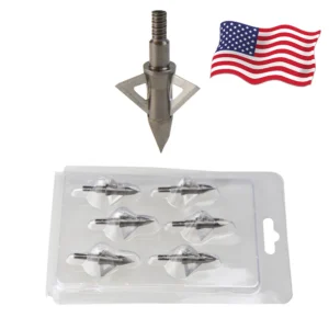 12pcs Stainless Steel 3 Blades Broadheads 100 Grain Arrowheads.