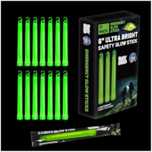 Emergency Glow Sticks - 12 Ultra Bright Individually Wrapped.