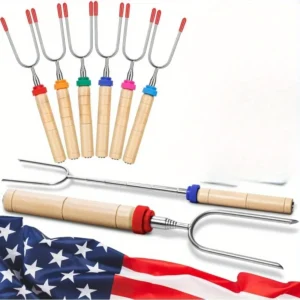 6Pcs Set Extendable Marshmallow Roasting Sticks.