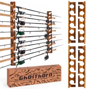 12 Rods Fishing Pole Rod Racks Wall Or Ceiling Mounted.